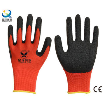 13G Poliéster Shell Látex Palm guantes de protección recubiertos